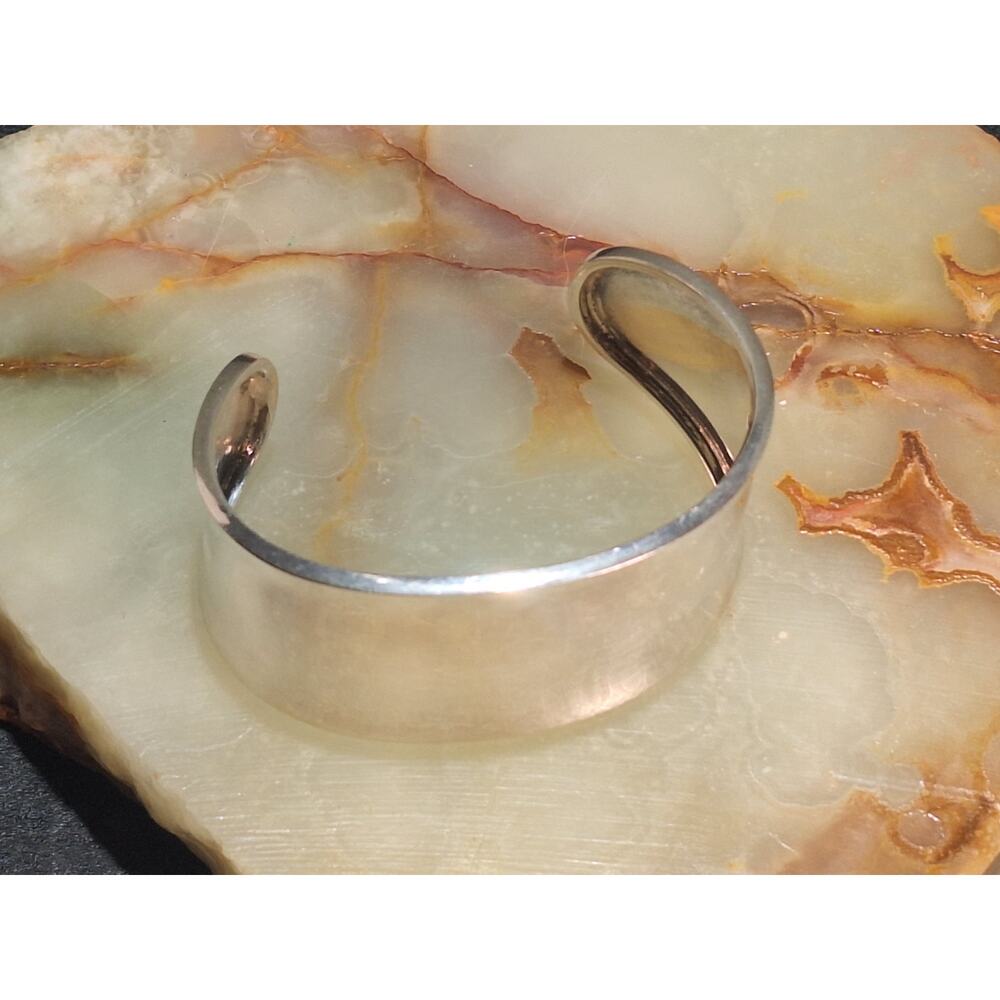 Taxco Mexico TE-31 Sterling Silver Wide Cuff Bracelet 28g 925 Excellent Piece!